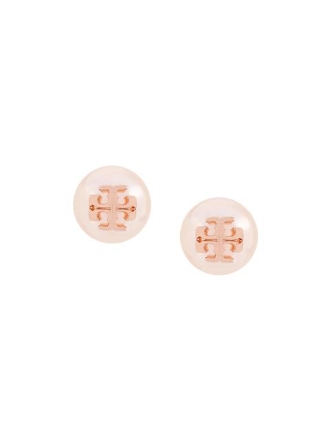 Tory Burch double-T stud earrings - Pink - zdjęcie produktu nr 1