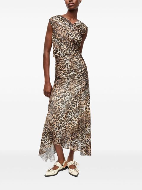 GANNI leopard-print maxi dres - Brown - zdjęcie produktu nr 2