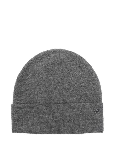 Max Mara Caimanone logo beanie hat - Grey - zdjęcie produktu nr 1