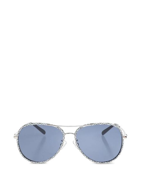 Tory Burch pilot-frame sunglasses - Silver - zdjęcie produktu nr 1