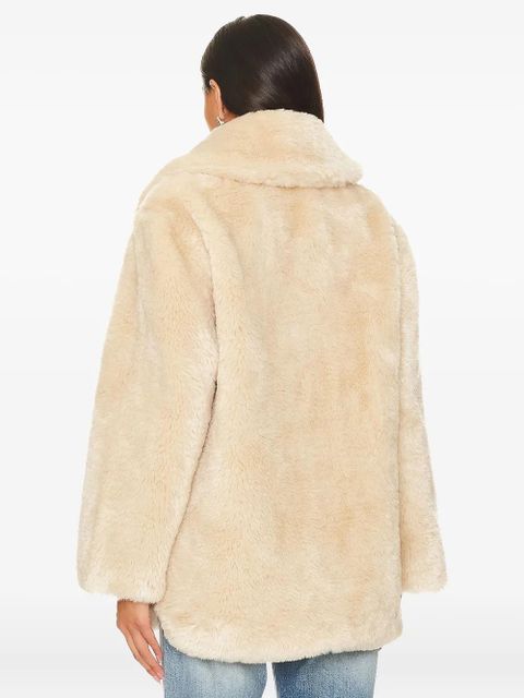 Free People Pretty Perfect faux-fur collar coat - Neutrals