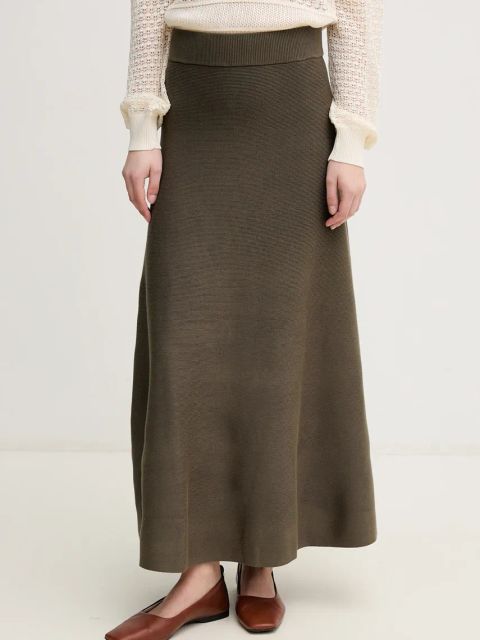 Pedro del Hierro spódnica kolor zielony maxi rozkloszowana 7599298