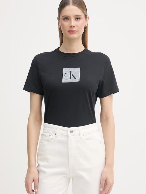 Calvin Klein Jeans t-shirt damski bawełniany - zdjęcie produktu nr 2