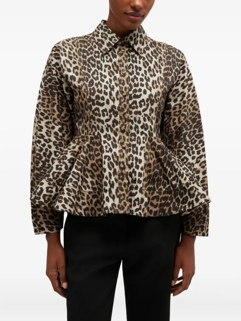 GANNI leopard-print shirt - Brown - zdjęcie produktu nr 2