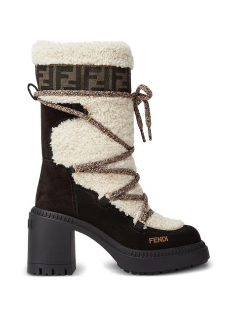 FENDI Apres Chic logo shearling boots - White - zdjęcie produktu nr 1
