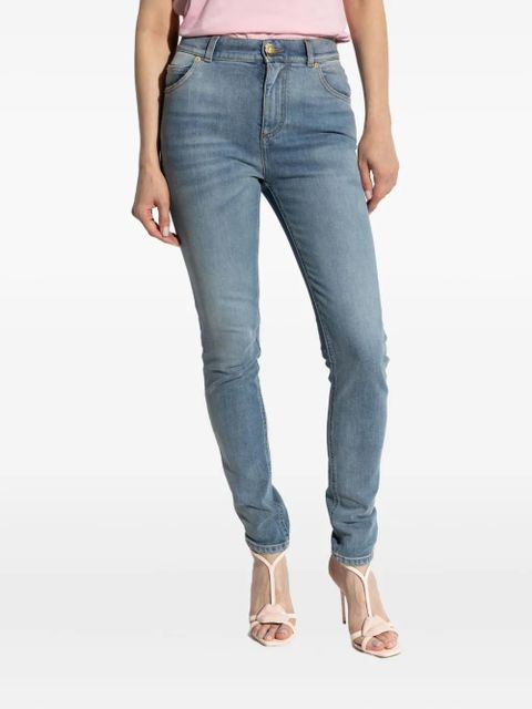 Balmain whiskering-effect jeans - Blue