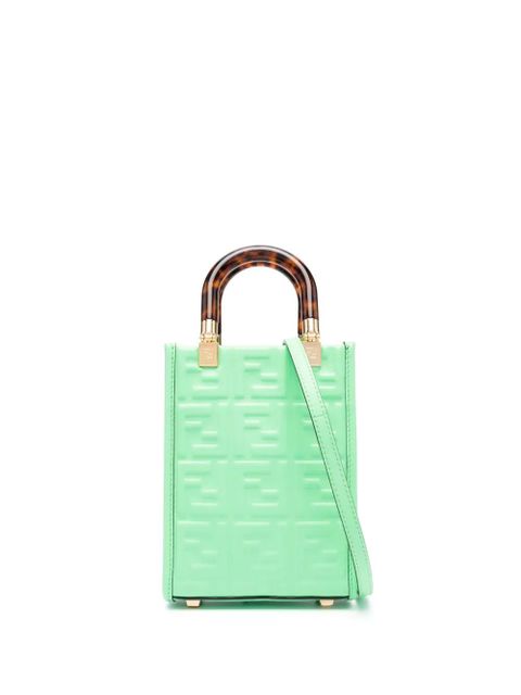 FENDI monogram-debossed tote bag - Green - zdjęcie produktu nr 1