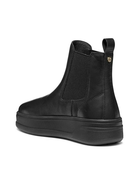 Geox botki skórzane D SPHERICA ECUB-2 damskie kolor czarny na platformie D56WVA 00085 C9999