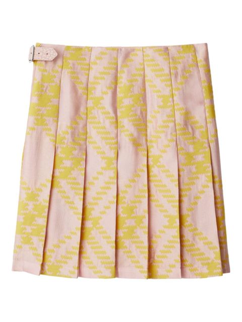 Burberry checked pleated kilt - Pink - zdjęcie produktu nr 2