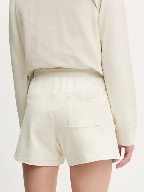 EA7 Emporio Armani szorty damskie kolor beżowy gładkie medium waist AF13135.7W000079