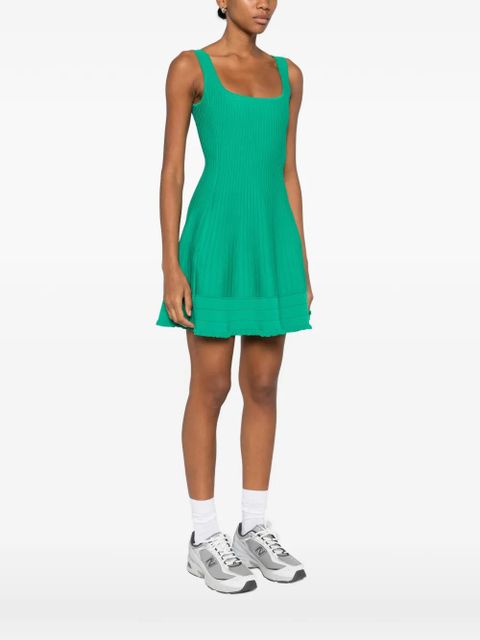 Maje square-neck sleeveless mini dress - Green