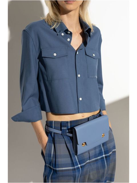 Marni Trunkaroo leather belt bag - Blue - zdjęcie produktu nr 2