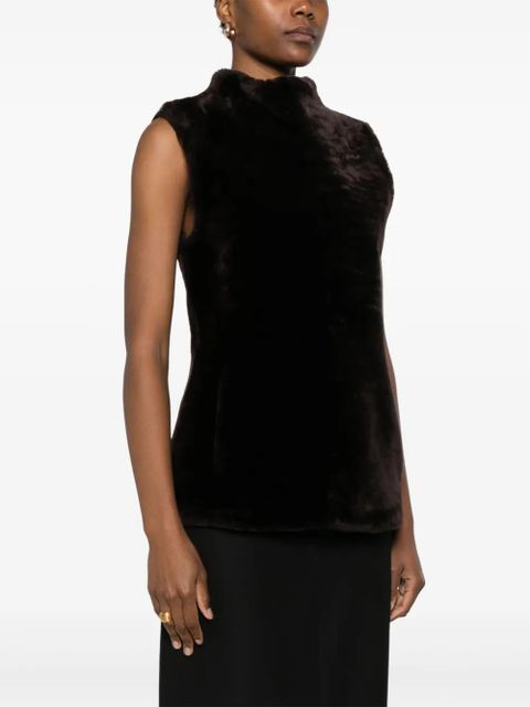 TOTEME shearling-panel top - Brown - zdjęcie produktu nr 2