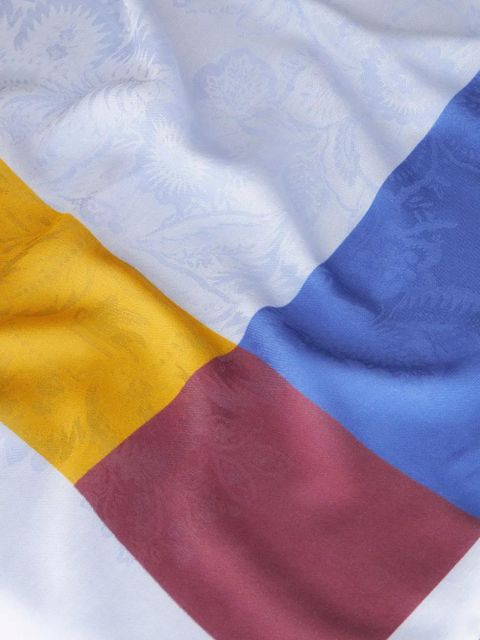 ETRO Pegaso geometric-jacquard scarf - Blue - zdjęcie produktu nr 2