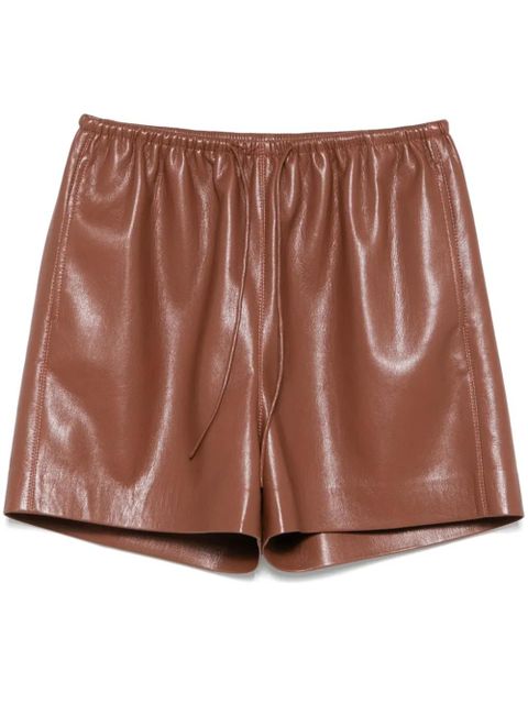 Nanushka faux-leather shorts - Brown - zdjęcie produktu nr 1