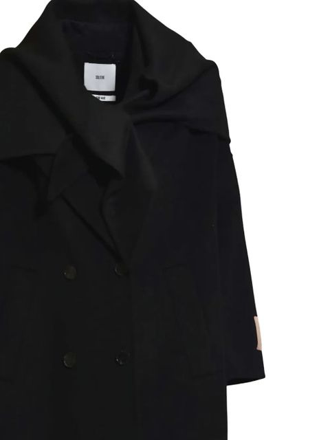SOLOTRE double-breasted coat - Black