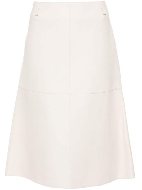 TOTEME leather midi skirt - White - zdjęcie produktu nr 1