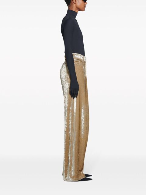 Balenciaga velvet wide-leg trousers - Neutrals - zdjęcie produktu nr 2