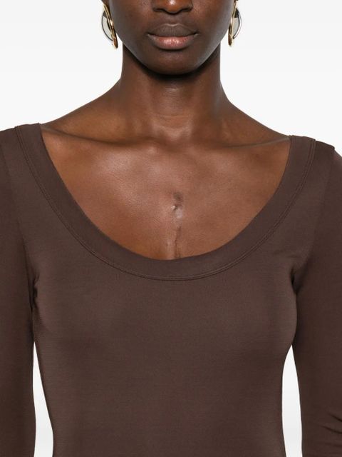 Aya Muse long-sleeved dress - Brown