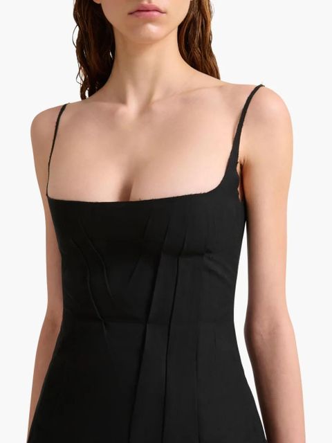 Marni pleat-detailing midi dress - Black