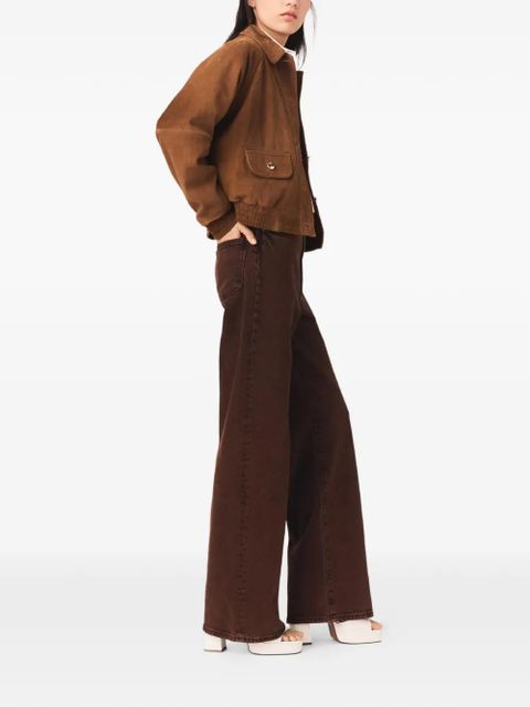 Maje chain-link belt jeans - Brown