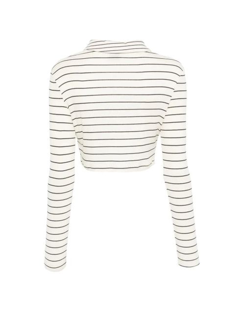 Alysi striped polo top - White - zdjęcie produktu nr 2