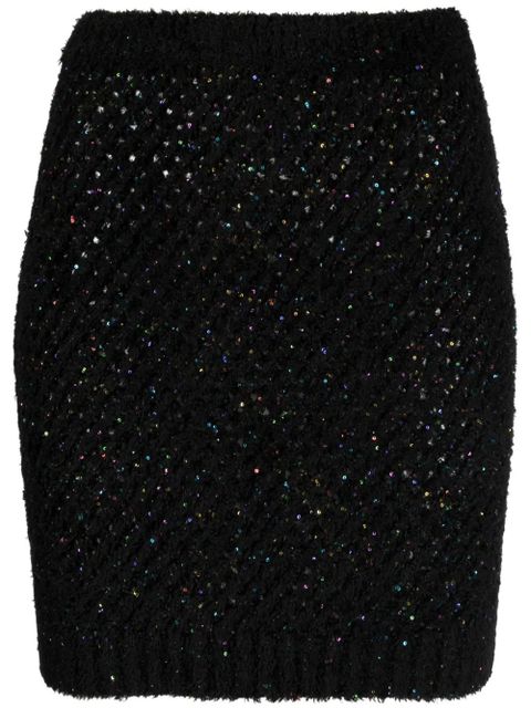 Balmain sequin-embellished high-waist miniskirt - Black - zdjęcie produktu nr 1