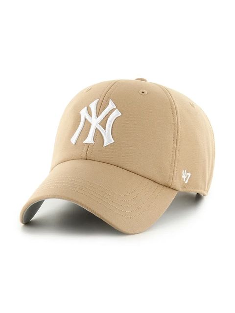 47 brand czapka z daszkiem bawełniana MLB New York Yankees kolor zielony B-PFZCU17CNS-KH - zdjęcie produktu nr 1