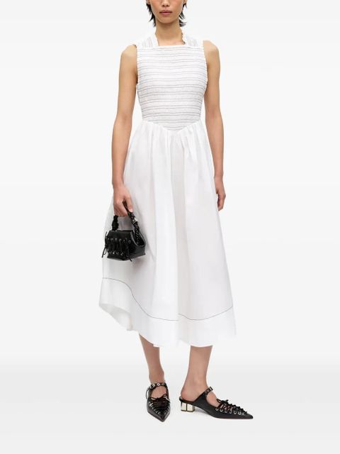 GANNI square-neck midi dress - White - zdjęcie produktu nr 2