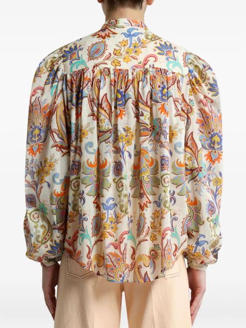 ETRO printed voile shirt - Neutrals