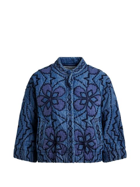 Essentiel Antwerp floral-embroidered jacket - Blue - zdjęcie produktu nr 1