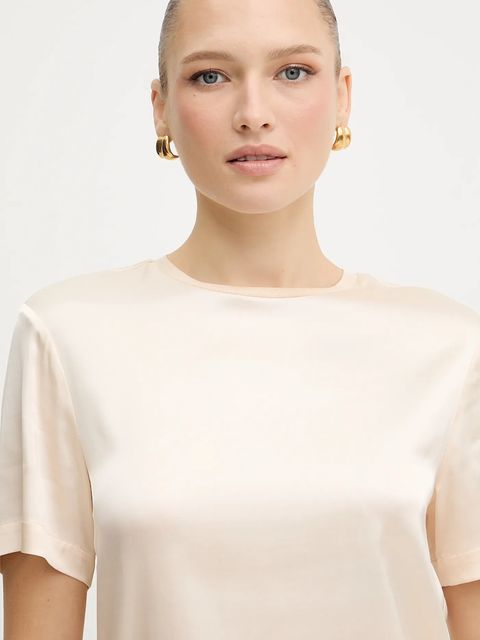 Silvian Heach t-shirt OREILLE damski kolor beżowy GPA25530BL