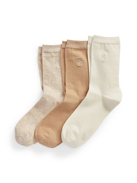 Polo Ralph Lauren skarpetki 3-pack kolor beżowy 455770345 - zdjęcie produktu nr 1