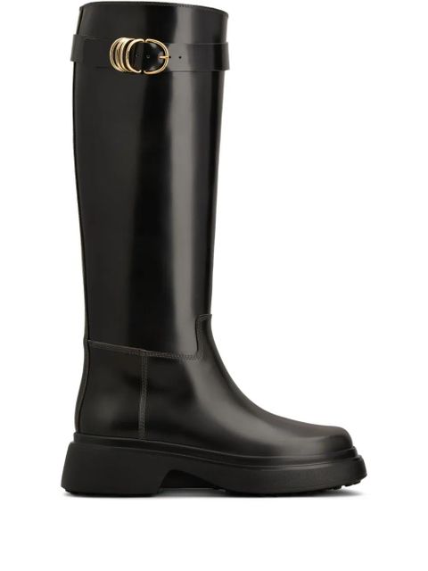 Tod's leather knee-high boots - Black - zdjęcie produktu nr 1
