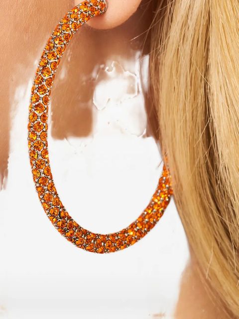 Amina Muaddi Cameron Large Sun hoop earrings - Silver - zdjęcie produktu nr 2