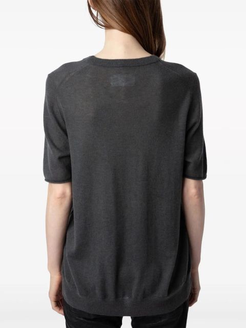 Zadig&Voltaire Ida cashmere top - Grey