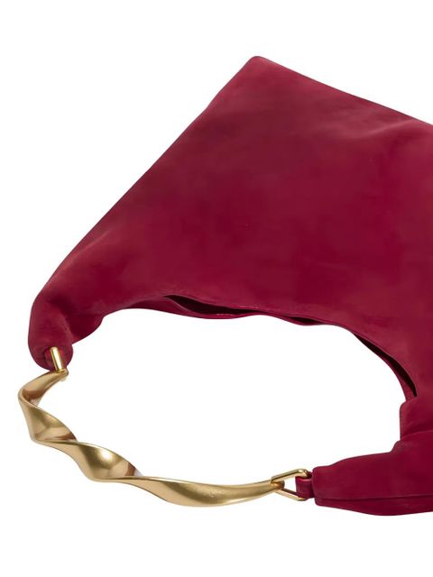 Simkhai Nixi twisted-handle suede shoulder bag - Red
