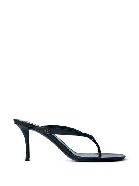 Saint Laurent thong strap heeled mules - Black - zdjęcie produktu nr 1