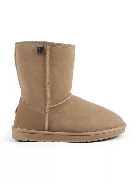 Emu Australia kozaki Platinum Stinger Slim Lo damskie kolor beżowy na płaskim obcasie ocieplone WP20002 - zdjęcie produktu nr 1