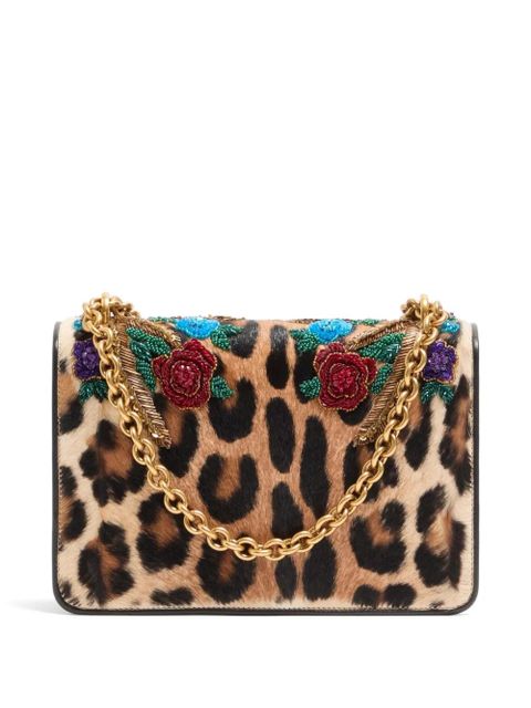 Valentino Garavani Vain animal-print shoulder bag - Brown