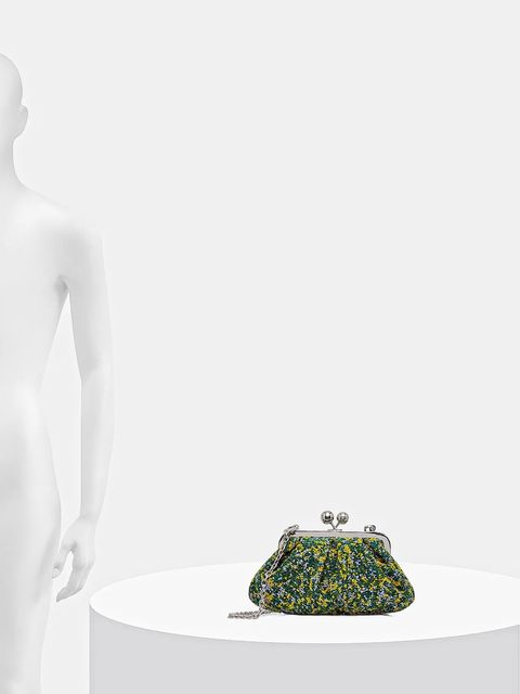 Weekend Max Mara torebka z dodatkiem wełny ACCENNI kolor zielony 2615511154600