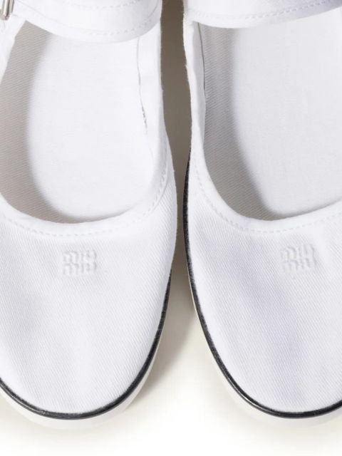 Miu Miu drill ballerinas - White