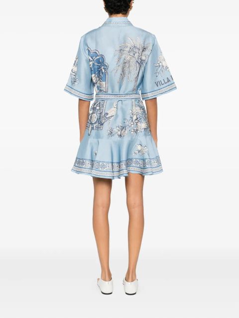 ALEMAIS Villa Romantica mini dress - Blue