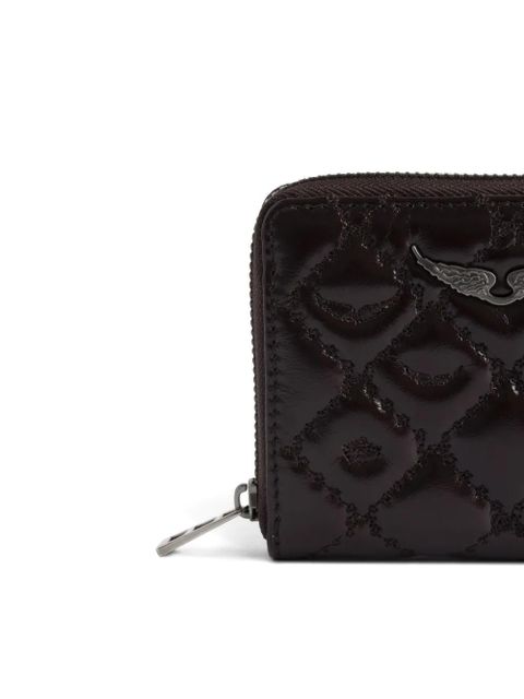 Zadig&Voltaire mini monogram quilted mini wallet - Brown