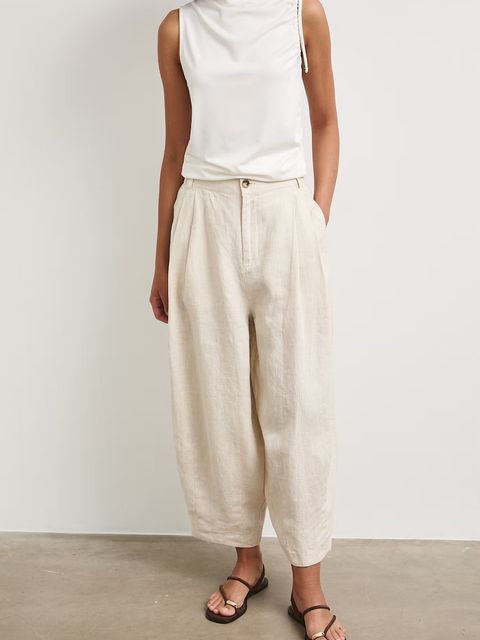 Medicine spodnie slouchy damskie lniane - zdjęcie produktu nr 1
