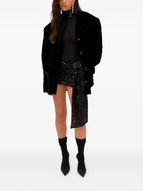 AREA quilted velvet jacket - Black - zdjęcie produktu nr 2