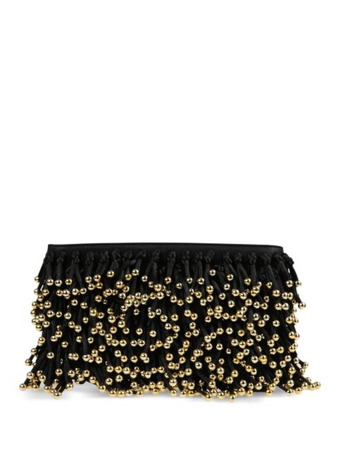 Simkhai Reese beaded fringe clutch bag - Black - zdjęcie produktu nr 1