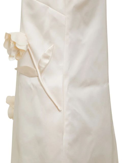 Self-Portrait satin mini dress - Neutrals