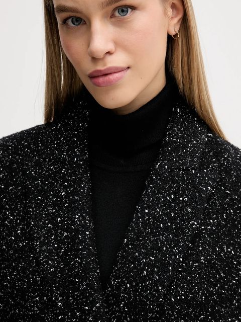 Sisley płaszcz z dodatkiem wełny kolor czarny 2YABLN06D