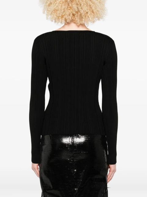 Self-Portrait belted-embellished top - Black